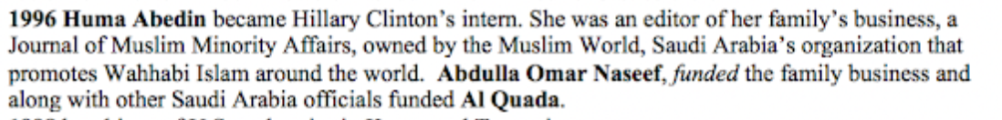 Huma Abedin becomes intern for Hillary
