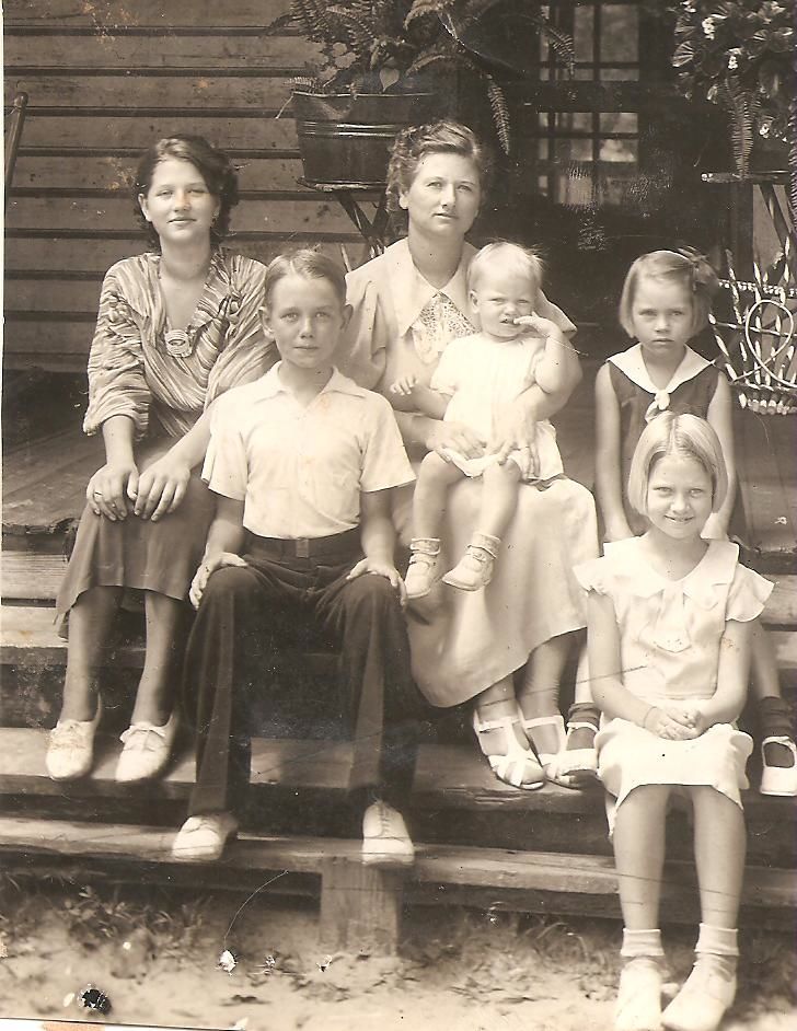 Jean and Mother with family